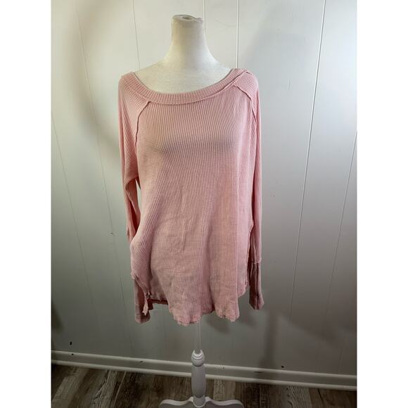 Free People - We The Free - North Shore Pink Thermal in size Extra Small. NWT - Picture 3 of 8